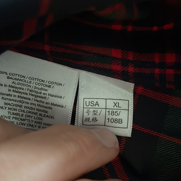 Brooks Brothers Plaid Red Green Navy long sleeve button down Shirt- XL - Picture 10 of 10